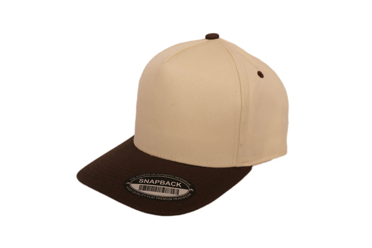 Kamel - 519 Blank Plain Cotton Twill Five Panel Pro Style Cap Hat
